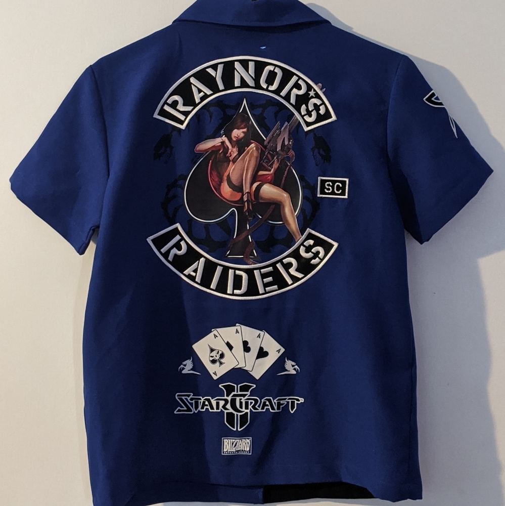RARE Blizzard StarCraft Button Up Shirt